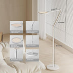 Honeywell LED Floor Lamp - F01WT Sunturalux™ Eye Caring Dimmable Standing Light with Remote,Bright Natural Daylight 5 Colors & 5 Brightness Adjustable Tall Lampara for Home Office Living Room Bedroom