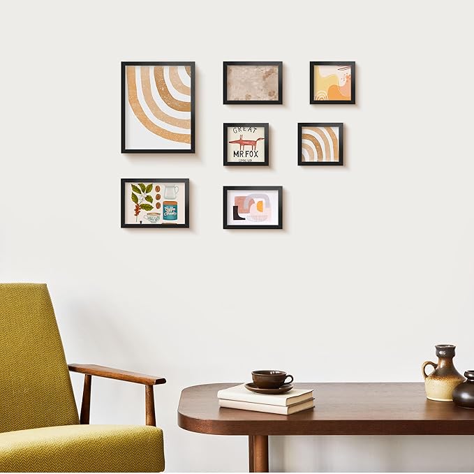 LaVie Home 8x10 Picture Frame Black Set of 10, Display 5x7 with Mat or 8 x 10 Without Mat Picture, Photo Frame Collage for Wall Gallery or Table Deco, Hanging or Tabletop Display