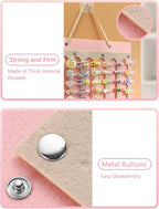 2 Pack Hair Bows Holder,Hair Clips Storage Hanger Large Capacity,Hair Bows Organizer Wall Hanging for Girl Room,Hair Accessories Organizer（Pink）