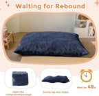 MAXYOYO 3 in 1 Kids Bean Bag Chair Bed, Convertible Chair Folds from Bean Bag to Lounger, Child Floor Sofa for Gaming, Reading, Floor Mattress with High-Density Foam Filling