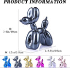 Black Balloon Dog Decor,Balloon Animal Sculpture, Preppy Room Shelf Decor,Cute Statue Home Decors, Bedroom Modern Sculpture Desk Decors,Office Gold Decorations Small Figurines