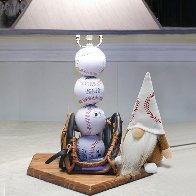 Little Baseball Gnomes Plush Ornaments Cute Swedish Tomte Nisse Dwarf Gnome Doll Sports Game Fans Gifts Tiered Tray Home Decoration