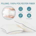 Oubonun 12x20 Pillow Inserts Set of 2 - Rectangle Decorative Throw Pillows for Sofa Couch Bed Living Room Beige 100% Polyester Filling 12 x 20 Inch Lumbar Pillows