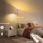 Gray Floor Lamps for Living Room, 44W/4500LM Super Bright 2 in 1 LED Floor Lamp with Remote, Stepless Dimmable, 69" Tall Standing Floor Lamp with Bendable Reading Light for Bedroom Office