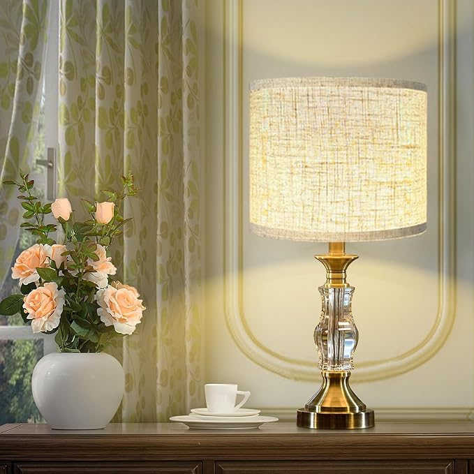 Lamp shades Set of 2, 13" Top x 13" Bottom x 10" High, Drum Lamp shades，Medium Lamp shade, Beige Lampshade Natural Linen Hand Crafted, see installation video here
