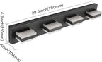 SOLFART Black Bathroom Light Fixtures 4 Lights Bathroom Vanity Light LED Vanity Lights Matt Black Vanity Lighting