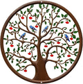 ESTART 11 Inches Tree of Life Wall Art Metal Tree Life Wall Decor Family Tree Wall Plaque Wall Hanging Sculptures for Balcony Porch Bedroom Living Room Kitchen Garden Office Indoor Outdoorr (Colorful)