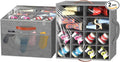 Aokeyee 2 Pack Shoe Organizer for Closet, Foldable Shoe Storage Organizer Box w/Clear Cover and 4 Reinforced Handles, Space Saving Shoes Bin Fits up to 32 Pairs, Grey