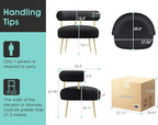 Mid Century Sherpa Boucle Accent Chair, Round Upholstered Barrel Arm Chair for Small Spaces, Fluffy Side Corner Sofa Chair for Living Room, Bedroom, Vanity, Office, Reading Nook(Black)