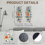 ruelen Set of 2 Minimalist Geometric Wall Decor - Modern Metal Wall Art for Living Room, Bedroom & Office – Abstract 3D Design in Bright Colorful Style