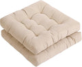 Tiita Outdoor Cushions Square Floor Pillow Thicken Tufted Seat Pad Large Floor Cushion for Yoga Meditation Living Room