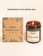 Soy Candle Gifts for Women & Men - 7oz Brown Scented Candle,50-Hour Burn Time,Aromatherapy Jar for Home Decor,Relaxing Ambiance in Bedroom & Office(Fir Cedar)