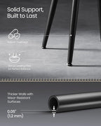 VASAGLE EKHO Collection - Dining Chairs Set of 6, Upholstered Kitchen Chairs, Comfortable Seat, Synthetic Leather with Stitching, Mid-Century Modern, Easy Assembly, Living Room Lounge, Ink Black