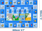 Booooom Jackson ABC Rug Kids Rug Educational Rugs Non-Slip Kids Carpet with Alphabet, Number Mat for Children, Baby, Toddler Play, 4'11" x 6'7"
