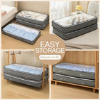 90L Under Bed Storage Containers, Closet Organizers and Storage Bins, Foldable Underbed Storage Bags for Blanket, Clothing, Comforter, Sweaters, Pillows, Linen Sheets, Wrapping Paper,black