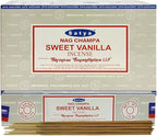 Satya Sweet Vanilla Incense Sticks and Holder Bundle