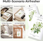 MYARO 12 Packs Jasmine Scented Sachets for Drawer and Closet, Long-Lasting Air Freshener Sachet Bag Drawer Car Bathroom Deodorizers Fresh Scent Home Fragrance