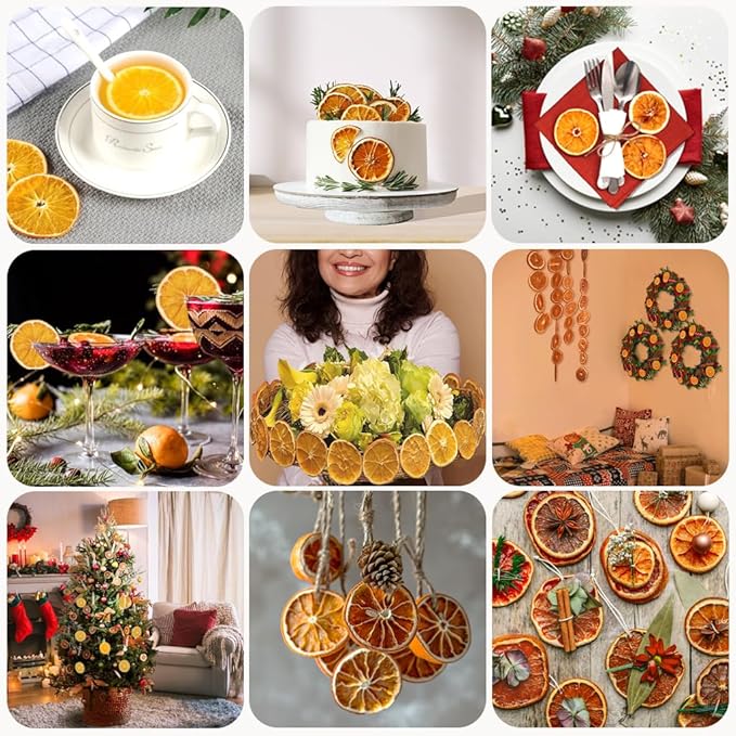 Fraunitsh Dried Orange Slices, Dehydrated Dried Oranges Slices for Cocktails, Garnishes, Cakes, Crafts & Tea Drinks, 3.17oz/90g, No Sugar & No Additives