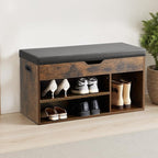 VEVOR Shoe Storage Bench with Padded Cushion, Entryway Bench with Hidden Storage, Holds up to 300 lbs, 31.7 x 12.0 x 17.5 Inches, for Entryway, Hallway, Living Room, Bedroom