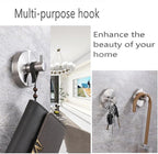 Suction Cup Hooks for Wreaths,2025 New No Drill Suction Cup Hooks for Shower Hanging Towels,Removable Reusable Stainless Steel Towel Hooks for Bathroom Wall,Kitchen,Robes (2pcs Silver)