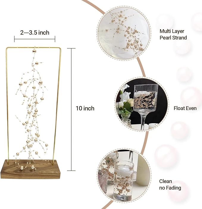 12pcs Pearl String, for Wedding Centerpiece, Vase Filler and Decor for Floating Candles