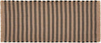Waffle Bath Mat, Boho Bathroom Rugs Non Slip Washable Super Absorbent Quick Dry Bath Mat Farmhouse Bathroom Decor, 48"x24" Black and Khaki