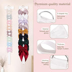 3 PCS Bow Holder for Girls Hair Bows, Ribbon Hair Clip Oraganizer Hair Barrettes Storage for Women,Wall Hanging Alligator Clip Hair Accessories Organizer Bedroom College Dorm Decor (White)