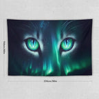VUMIVI Cat Eye Galaxy Tapestry Mystical Northern Lights Starry Sky Abstract Aurora Art Magical Fantasy Decor Tapestry Wall Hanging for Living Room Bedroom Dorm Classroom Aesthetic Decor W90xL60in