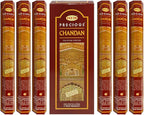 Precious Chandan (Indian Sandalwood) Incense Sticks and Incense Stick Holder Bundle Insence Insense Hem Incense Sticks