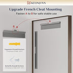 Keonjinn 24 x 36 Inch Bronze Mirror for Bathroom, Stainless Steel Framed Wall Mounted Mirrors, Anti-Rust, HD Tempered Glass, Shatter-Proof, Rectangle Bathroom Vanity Mirror, Modern Style Frame