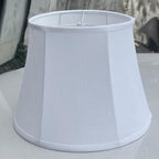 Double Tootoo Star White Lamp Shade Set of 2, Large Drum Lampshade for Floor Light and Table Lamp 10x14x10 inch, DIY Fabric Natural Linen Hand Crafted, Spider (White, 10x14x10 inch)