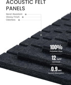 Fluxynara Large Felt Bulletin Board 36" x 24" Cork Board Alternative-6 Pack with 40 Safe Removable Adhesive Tabs, Cork Boards for Walls for Home Office Classroom Pin Board - Deep Charcoal Blue