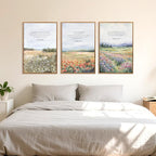CHDITB Inspirational Bible Verse Framed Canvas Wall Art Set, Christian Scripture Floral Wall Decor, Religious Spiritual Art Print, Uplifting Religious Painting for Church Girl Bedroom Decor 24"x36"x3