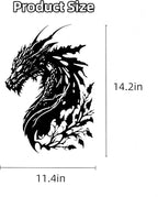 Dragon Metal Wall Decor Medieval Fantasy Art for Bedroom Living Room Office Man Cave, Room Decorations for Men Ideal Gifts for Dragon Lovers