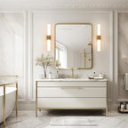 Modern Gold Wall Sconce 22 Inch Dimmable Bathroom Sconces 5CCT Led Wall Lights with Acrylic Shade Hardwired Long Vanity Lighting Fixtures Over Mirror for Bedroom Living Room