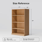 Casaphoria 49" H Wooden Bookshelves, 4 Tier Wide Bookshelf with Adjustable Shelves, Deep Farmhouse Bookshelf for Living Room,Bedroom & Home Office