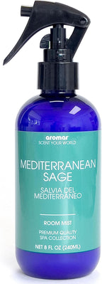Aromar Essential Room Mist and Fabric Spray with Natural Freshener Aromatherapy for a Fresh and Rejuvenated Home 8 oz Mediterranean Sage