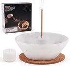 Radicaln Marble Incense Holder for Stick 5.5" Inches Handmade White Marbles Ashtray for Home Décor, Ideal Incense Stick Holder, Palo Santo Holder & Incense Holder Marble for Living Room