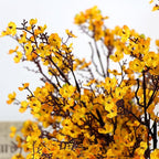 JAKY-Global Babys Breath Fabric Cloth Artificial Flowers 9 Bundle European Fake Silk Plants Decor Wedding Party Decoration Bouquets Real Touch DIY Home Garden (Yellow Orange 9pcs)