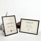 8.5x11 Black Picture Frames Set of 12, 8.5 by 11 Picture Frame for Award Certificate and Diploma Display on Wall or Tabletop