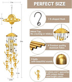 Alien Wind Chimes for Outside - Aliens UFO Windchimes Gifts for Men/Women/Dad/Grandpa Birthday Gift Memorial Gift Metal Wind Chime for Outdoor/Indoors Home, Porch, Yard Decor, Garden Decorations