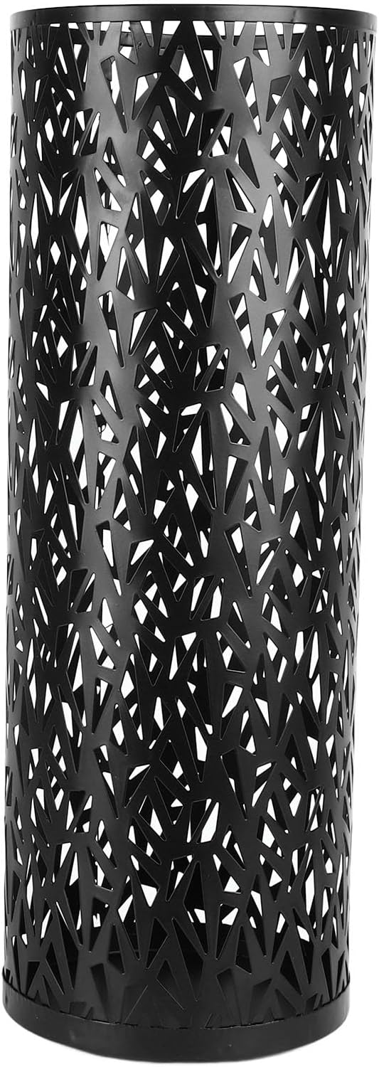Umbrella Stand Umbrella Holder for Entryway,Umbrella Stand Rack,Metal Hollowed Freestanding Round Umbrella Holder Organizer Bin,Umbrella Rack Organizer Freestanding for Home Hotel Office(Small-Black)