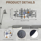 ruelen Set of 2 Minimalist Geometric Wall Decor - Modern Metal Wall Art for Living Room, Bedroom & Office – Abstract 3D Design in Dark Colorful Style