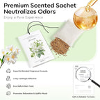 MYARO 12 Packs Jasmine Scented Sachets for Drawer and Closet, Long-Lasting Air Freshener Sachet Bag Drawer Car Bathroom Deodorizers Fresh Scent Home Fragrance