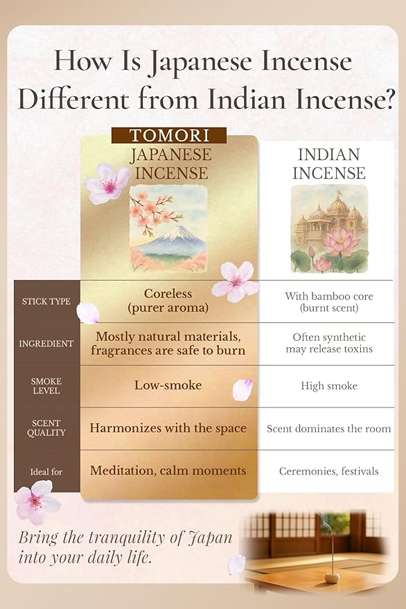 White Musk Luxury Japanese Incense Sticks 60sticks Mellow Musk Bergamot Vanila Coreless Low Smoke Natural Charcoal Free Non Toxic Aromatherapy Meditation Calming Stress Relief Relaxation Yoga TOMORI