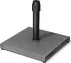45lbs Patio Umbrella Base - Heavy Duty Outdoor Patio Market Umbrella Stand for Deck, Poolside, Balcony, Wind-Resistant Design, Grey