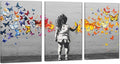Novatique Banksy Canvas Wall Art Large Graffiti Wall Art Abstract Butterfly Graffiti Poster Modern Street Pop Art Canvas Painting for Bedroom Living Room,24”x 36”x3Pcs