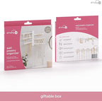 6-Tier 6" Wall Jewelry Organizer, Command Strips included for Easy Hanging, 120 Hole Earring Organizer, Necklace Organizer, Bracelet Holder, Ring Holder, Rotating Branches (White Small)
