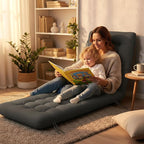 Long Floor Cushion Large Floor Cushion with Brushed Cotton 74.8 x 27.5 x 3.15 in Jumbo Lounger Pillow for Outdoor Indoor Bay Window Meditation Yoga Reading Sleeping (1 Pc,Dark Gray)