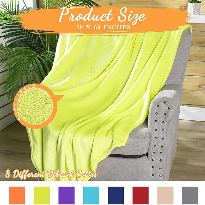Tinideya 24 Pcs Flannel Fleece Throw Blanket Bulk 50 x 60 Inch Soft Fleece Blanket Warm Throw Blanket Coral Blankets for Couch Sofa Home Wedding Gifts Season (Multicolor)